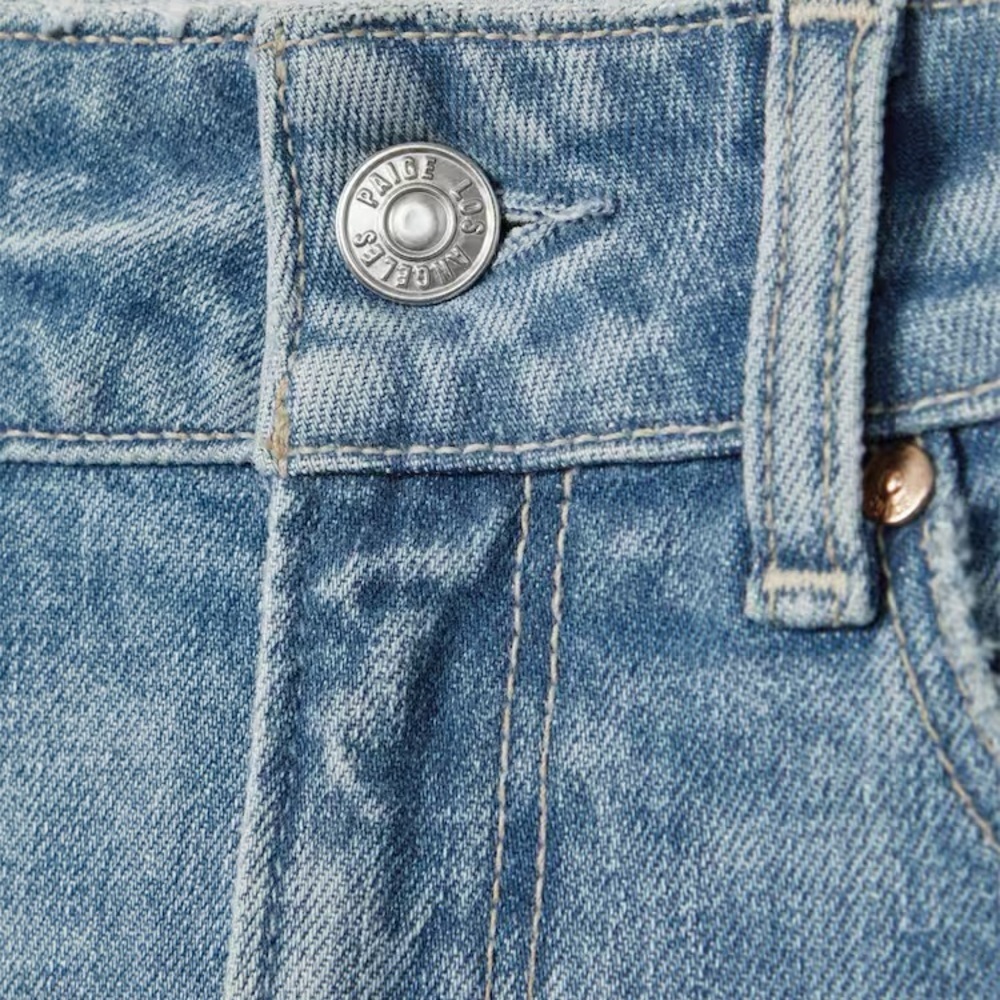 NEW PAIGE Sasha high waisted wide leg blue jeans - Picture 3 of 6